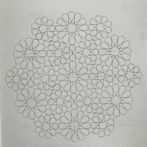 I felt like returning to some complex rosette patterns. This one was part of a series taught by @richardhenryart from @artofislamicpattern way back in 2020. The pattern consists of 12 and 9 fold rosettes from the Alhambra. The next step is to add colour. Rosette Pattern, The Next Step, Next Step, A Series, The Next, Felt, Pattern, Quick Saves