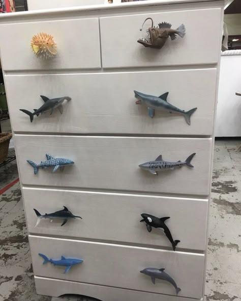 Shark Room, Ocean Room Decor, Shark Stuff, Ocean Room, Shark Themed, Dresser Chest, Beach Room, Dream Room Inspiration, Room Makeover Inspiration