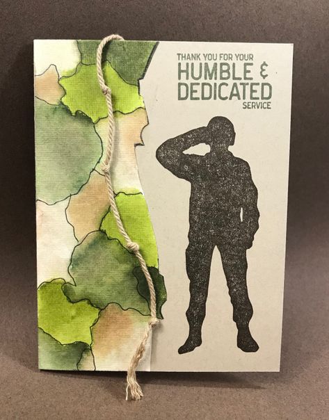 DTGD Watercolor Camouflage Soldier Cards For Soldiers Handmade, Soldier Cards Ideas, Veterans Cards Ideas, Military Cards Ideas, Cards For Soldiers, Veterans Cards, Camouflage Soldier, Military Scrapbook, Army Crafts