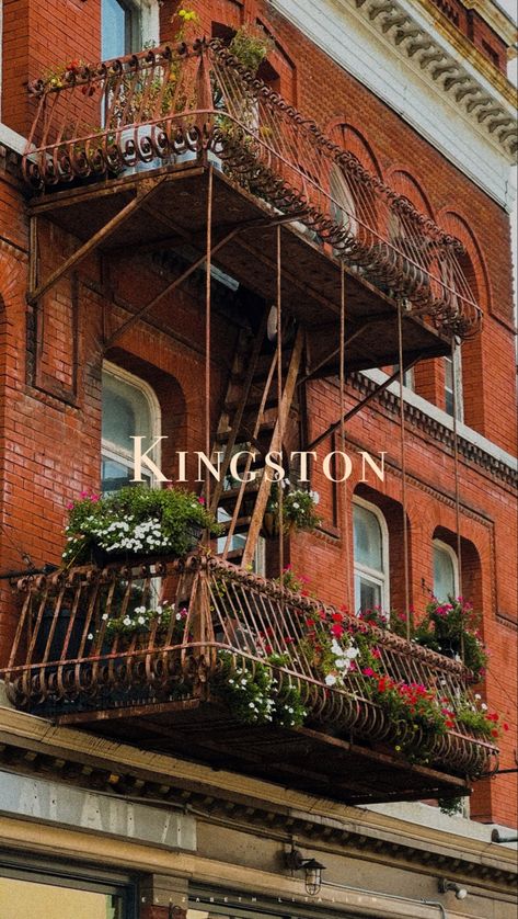 photography of a balcony downtown kingston ontario Kingston Aesthetic, Kingston Ontario Aesthetic, Kings College London Aesthetic, King's College London Aesthetic, Queens University Kingston Aesthetic, Kingston London, University Life Aesthetic Uk, Kingston Canada, Kingston House