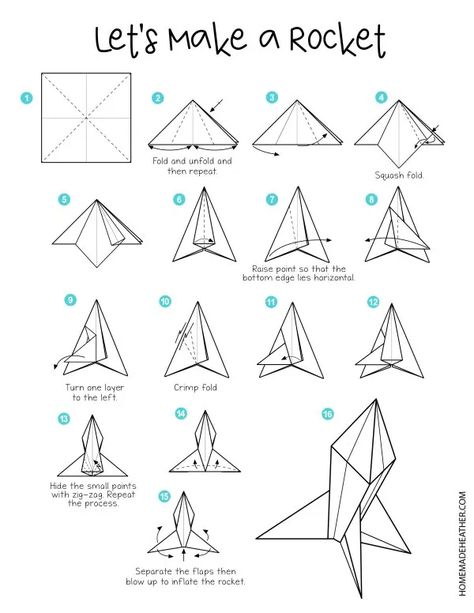 Free Paper Airplane Printables » Homemade Heather How To Make Paper Rocket, Paper Rockets For Kids, Paper Rocket Craft, Airplane Tutorial, Origami Rocket, Rocket Paper, Primary 2023, Airplane Printable, Paper Airplanes Instructions