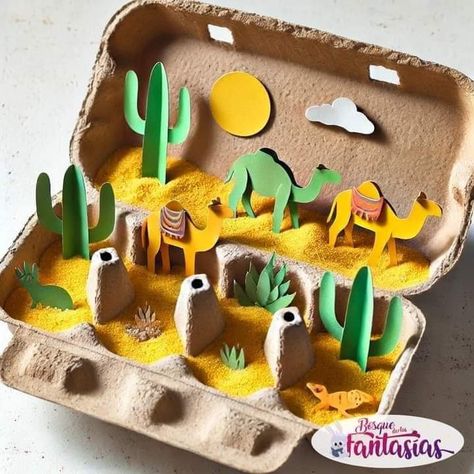 Beautiful Craft Ideas, Activity Jar, Desert Diorama, Craft Work For Kids, Kids Worksheets, Private Schools, Egg Tray, Science Projects For Kids, Friend Anime