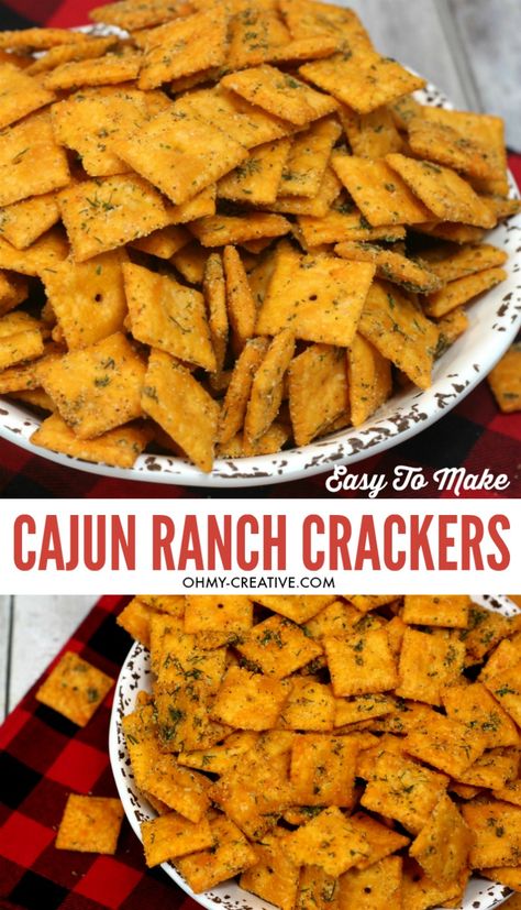 Best Dang Crackers, Cajun Ranch, Dill Ranch, Goodies Ideas, Dessert Favorites, Ranch Crackers, Spicy Crackers, Seasoned Crackers, Cracker Recipe