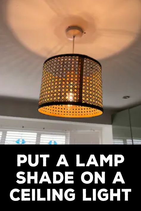 How to Put a Lamp Shade on a Ceiling Light Ceiling Light Covers, Not In Love, Light Filters, Gym Room, Overhead Lighting, Room Lamp, Acrylic Panels, Spare Room, Light Covers