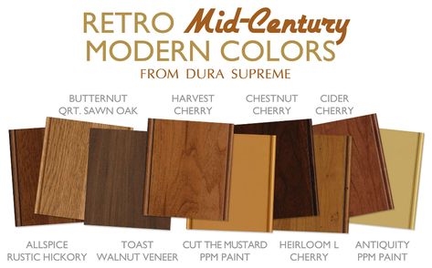 Retro Mid-Centrury Modern kitchen cabinet colors showing paint and stain finishes for creating this look. Mid Modern Century Kitchen, Mid Century Modern Flooring, Doors Colors, Mid Century Doors, Mid Century Modern Kitchen Design, Modern Style Kitchen, Mid Century Flooring, Mid Century Modern Interior Design, Mid Century Modern Colors