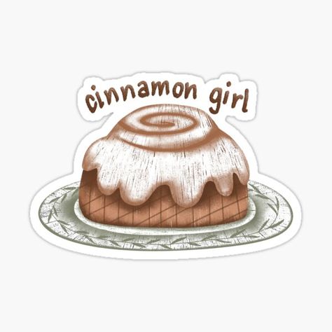 Cinnamon roll on plate Sticker, cinnamon lover sticker, pastry art sticker Lover Sticker, Pastry Art, Food Stickers, Sweet Pastries, Floral Stickers, Change Background, Cinnamon Buns, Cinnamon Roll, Sticker Collection