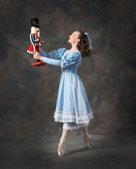 Clara Costume Nutcracker, Clara In The Nutcracker, Rat Queen Nutcracker Costume, Clara Ballet Costume, Clara Nutcracker Photoshoot, Clara Dress Nutcracker, Clara Hairstyle Nutcracker, Clara From The Nutcracker, Nutcracker Asthetic