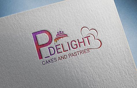 A confectionery brand logo for P_delight cake Confectionery Logo, Logo Cake, P Logo, Cake Logo, Brand Logo, Pastry, Cake, ? Logo, Quick Saves