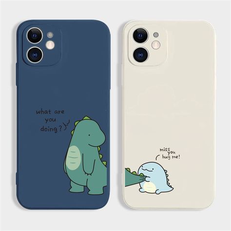 "🌸Keep your phone looking cute with this soft phone case!     Dirt-resistant, waterproof and anti-knock features to protect your phone.           The dinosaur couple phone case has Samsung model. If you need to order Samsung case, you can send an email for consultation and confirmation. 🌸Note: Due to light and screen setting differences, the item's colours may appear slightly different to pictures. 🌸Phone case color: dark blue, white, black, red, green, purple 🌸 Applicable model: iPhone 7/8 Dino Phone Case, Cute Simple Phone Cases, Dark Green Phone Case, Iphone Back Case, Iphone 12 Mini Phone Case, Dinosaur Couple, Dinosaur Phone Case, Bff Phone Cases, Friends Phone Case