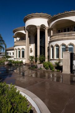 ♡ SecretGoddess ♡ www.pinterest.com/secretgoddess/ Grand Mediterranean Estate Mediteranian Home, Mediterranean House Designs, Glam House, Mediterranean Exterior, Mediterranean Mansion, Classic House Design, Casa Exterior, Luxury House Plans, Mediterranean Home