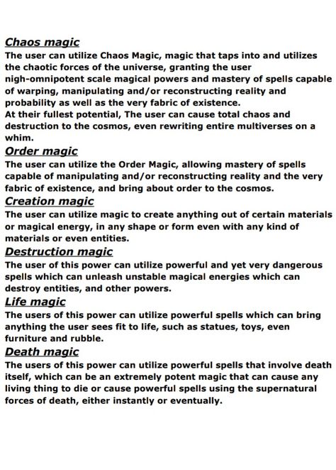 Types Of Witch Powers, Scary Powers Ideas, Creepy Superpowers, Dark Magic Abilities, Evil Powers List, Unique Magic Powers, Magical Abilities Ideas, Unique Magical Abilities, Magic Ability Ideas