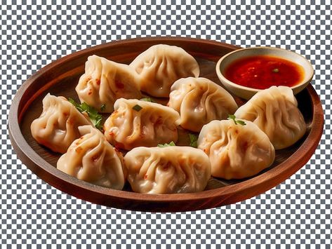 Fresh tasty momos with sauce isolated on... | Premium Psd #Freepik #psd #transparent #transparency #asian-food #transparant Momo Food, Food Transparent, Pasta Art, Chinese Background, Graphic Design Assets, Video Nature, Food Png, Modern Food, Graphic Design Photoshop