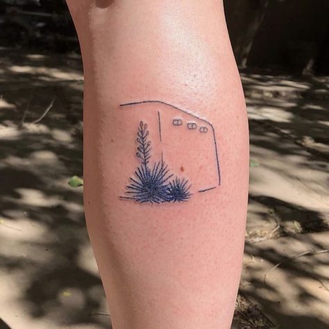 Santa Fe Tattoo, Pueblo Tattoo, Nm Tattoo, Sedona Tattoo, Desert Tattoo Ideas, Southwest Tattoo, Desert Tattoos, New Mexico Tattoo, Desert Tattoo