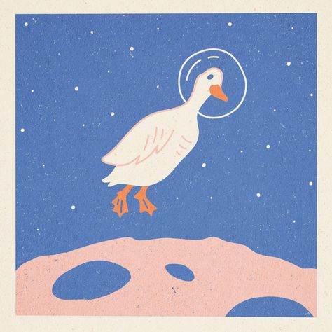 Space Goose Print Wall Art Kids Room Art Cute Art Print - Etsy Australia Funny Art Prints, Space Animals, Wall Art Kids Room, Retro Artwork, Space Artwork, Space Painting, Baby Room Art, Wall Art Kids, Arte Inspo