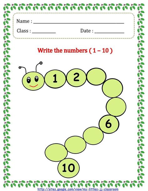 Identify Numbers 1-10, How To Write Numbers 1-10, Write Numbers 1-10 Worksheets, Missing Number Worksheets 1-10, 1to10 Number, Writing Numbers 1-10 Kindergarten, Kindergarden Math, English Exam Papers, Nursery Worksheet