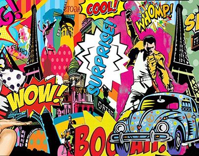 Check out new work on my @Behance portfolio: "POP ART MOODBOARD" http://be.net/gallery/76813161/POP-ART-MOODBOARD Pop Collage Art, Pop Art Laptop Wallpaper, Pop Art Wallpaper Laptop, Pop Art Wallpaper Desktop, Vintage Pop Art Aesthetic, Pop Art Mood Board, Pop Art Architecture, Pop Art Mural, Guitar Colors