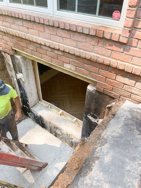 Adding An Egress Window In Our Basement: All The Details Including Cost & Value Added! - Add Window To Basement, Adding Windows To Basement, Adding Basement Windows, Adding Egress Window To Basement, Add Egress To Basement, Egress Window Ideas Basement, Egress Window Ideas, Diy Egress Window, Egress Window Landscaping