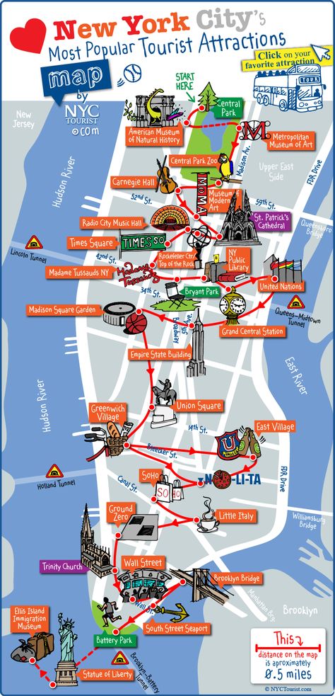 Tourist map of New York City attractions, sightseeing, museums, sites, sights, monuments and landmarks Kota New York, New York City Vacation, Voyage New York, New York City Map, Ny Trip, York Travel, Nyc Park, Things To Do With Kids, City Vacation