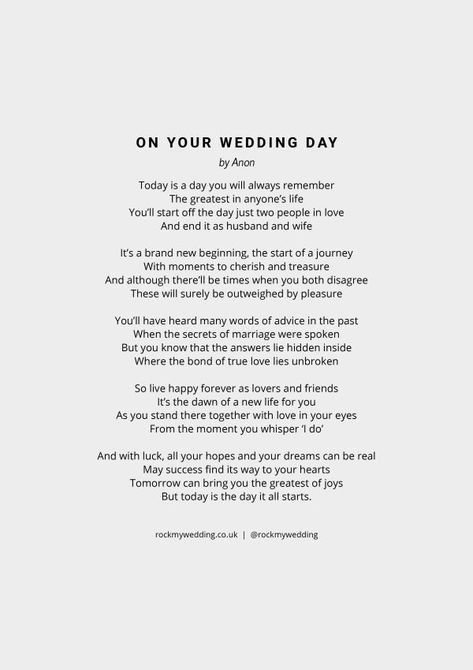 Love Poem Wedding Reading, Poem To Read At Wedding, Fun Wedding Readings, Poems To Read At Weddings, Quotes About Marriage Wedding, Wedding Readings From Movies, Letter To Best Friend On Wedding Day, On Your Wedding Day Quotes, Wedding Readings For Friends To Read