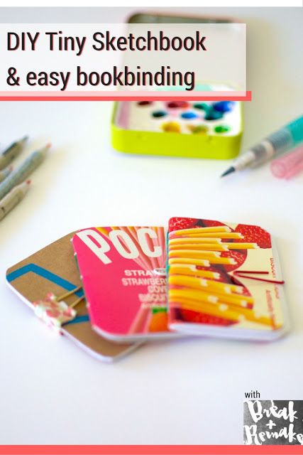 Diy Mini Sketchbook, Easy Bookbinding, Easy Book Binding, Mini Sketchbook Ideas, Sketchbook Making, Diy Sketchbook, Tiny Sketchbook, Diy Tiny Books, Mini Sketchbook