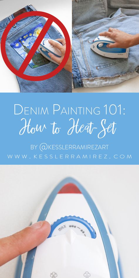 Tips For Painting On Denim, How To Paint On Jeans Diy, Best Fabric Paint For Denim, How To Paint A Jean Jacket, How To Paint Denim, How To Paint On Denim, Painting Denim Jeans, How To Paint Denim Jacket, How To Paint Jeans Diy