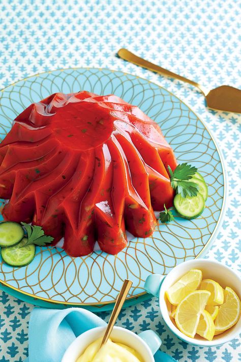 Tomato Aspic Recipe, Aspic Recipe, Congealed Salads, Southern Salad, Congealed Salad, Gelatin Salad, Cottage Cheese Salad, Cold Salad Recipes, Chicken Spaghetti Casserole