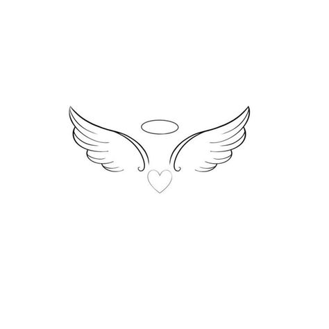 Small Angel Tattoo, Angel Tattoo For Women, Alas Tattoo, Remembrance Tattoos, Wing Tattoo Designs, Small Angel, Angel Wings Tattoo, Small Pretty Tattoos, Angel Tattoo Designs