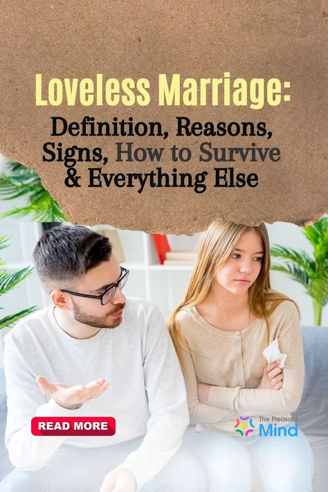 In a loveless marriage, two people don’t love, care, cherish, or respect one another. Or, one doesn’t reciprocate the other’s feelings. It’s not the same as a sexless marriage. Marriage Definition, Loveless Marriage, No Respect, Realistic Dolls, How To Survive, Mental And Emotional Health, T Love, Two People, Emotional Health