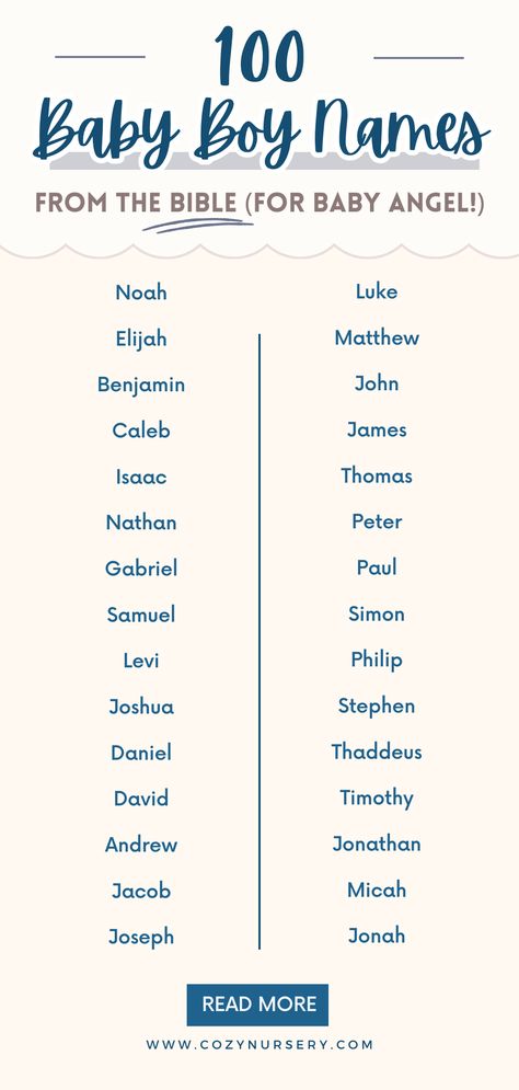 Discover our collection of 100 baby boy names from the Bible, chosen to reflect the miracle of your newborn. Dive into a treasure trove of names that are as unique as they are inspirational. Perfect for your little angel! #MiracleBabyNames #UniqueBoyNames Boy Bible Names, Bible Names For Boys, Boy Names From The Bible, Boy Biblical Names, Bible Boy Names, Biblical Baby Names Boy, Boy Name List, Names From The Bible, Biblical Boy Names