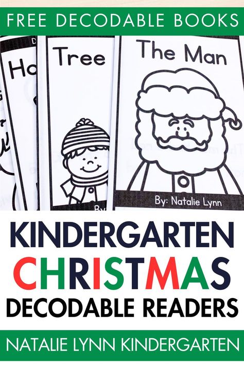 Grab 5 free Science of Reading aligned Christmas themed decodable readers for your kindergarten or first grade classroom here. These Christmas decodable books are the perfect way to practice decoding and reading words, practice phonics skills, and promote fluency and independence while reading in your kindergarten or first grade classroom. These Christmas decodable readers are also Science of Reading aligned and focus on CVC words, ending blends, and vowel teams in kindergarten or first grade. First Grade Decoding Activities, Alliteration Kindergarten Activities, Christmas Cvc Words, December Emergent Readers Free, Christmas Cvc Worksheets, Christmas Phonics Kindergarten, Christmas Reading Activities 1st Grade, Cvc Christmas Activities Free, Christmas Book Activities Kindergarten