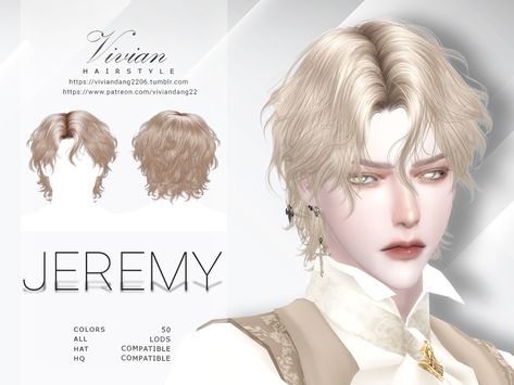 The Sims Resource - Jeremy - Hairstyle Ts4 Male Curly Hair, Hair Cc Male Sims 4, Male Hairs Sims 4, Curly Hair Men Sims 4 Cc, Sims Cc Genshin, The Sims Resource Male Hair, Cc Male Hair Sims 4, Sims 4 Emo Hair Male, Sims 4 Cc Slicked Back Hair