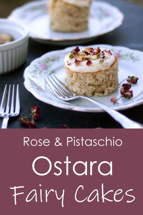 Ostara Fairy Cakes with Pistachios & Rose Buttercream - Moody Moons Ostara Dinner Ideas, Ostara Recipes Baking, Ostara Bread Recipes, Ostara Fairy Cakes, Ostara Drinks, Ostara Traditions Recipes For, Ostara With Kids, Food For Ostara, Pagan Desserts