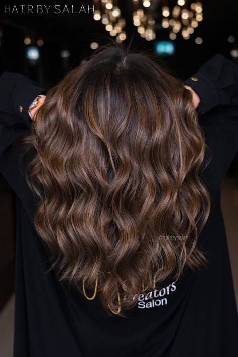 Balayage, Medium Brown Balayage, Hazelnut Hair Color, Mocha Brown Hair Color, Chocolate Claro, Hazelnut Hair, Mocha Brown Hair, Brown Hair Inspiration, Chocolate Brown Hair Color