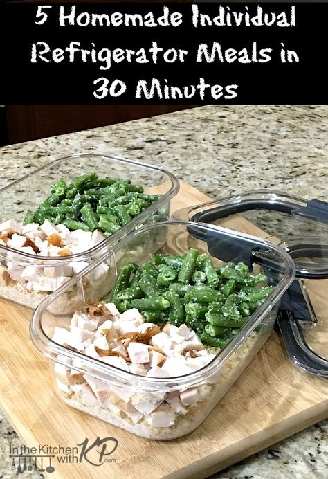 #ad #StoredBrilliantly   Super Easy Individual Refrigerator Meals! Make 5 in 30 minutes! | In The Kitchen With KP | Refrigerator Meals, Individual Meals, Frozen Microwave Meals, Pre Made Meals, Dorm Food, Fast Dinners, Food O, Microwave Recipes, Jewish Recipes