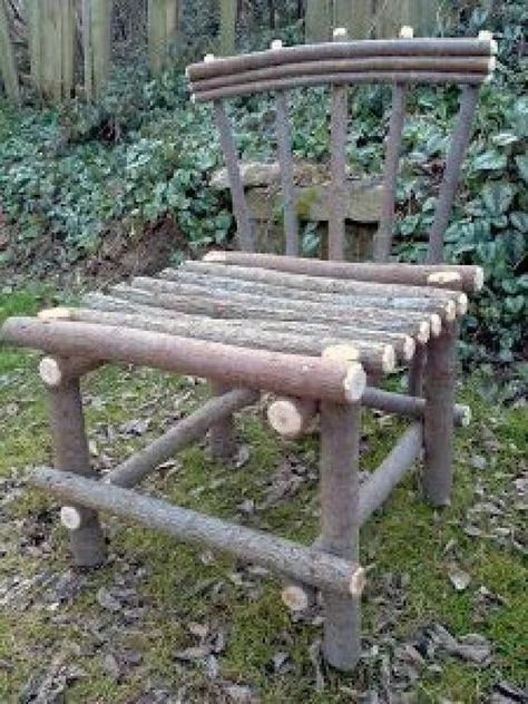 Stick Wood Ideas, Branch Furniture, Willow Furniture, Twig Furniture, Twig Crafts, Sticks Furniture, Log Furniture, Diy Holz, Wood Creations