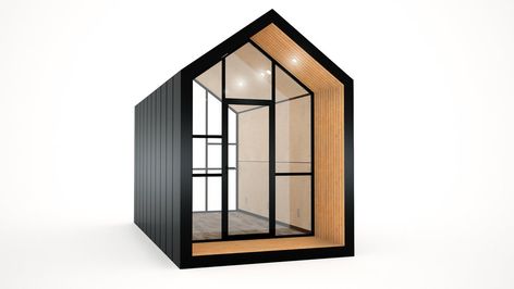 Pos Satpam, Container Room, Modern Sheds, Luxurious Home Office, Sauna Outdoor, Club Building, Shed Studio, Tiny Office, Nordic House