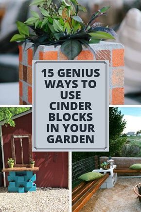 Cinder Block Planters Ideas, Ways To Use Cinder Blocks, Things To Do With Cinder Blocks, Cinderblock Diy Projects, Cement Blocks Patio Ideas, Diy Plant Shelf Outdoor Cinder Blocks, What To Do With Cinder Blocks, Cinder Block Gardens, Garden Planters With Lights