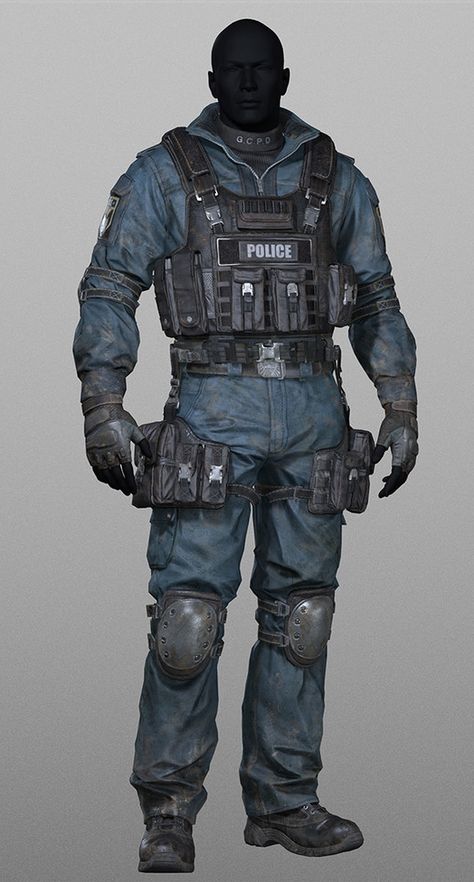 Police Uniform Concept, Swat Uniform Drawing, Tactical Gear Outfit, Security Guard Uniform Design, Kingsglaive Uniform, Swat Character Design, Special Ops Uniform, Tactical Wear Drawing, Futuristic Police Uniform