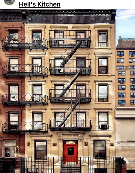 Fire Escape Aesthetic, Fire Escapes Aesthetic, Apartment Fire Escape, New York Apartment Fire Escape, New York Fire Escape, New York City Fire Escapes, Fire Escape, Christmas Painting, City That Never Sleeps