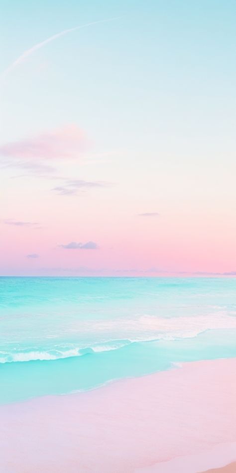 Turquoise And Pink Wallpaper, Ilona Core, Pink And Turquoise Aesthetic, Pink And Teal Aesthetic, Pink And Teal Wallpaper, Baby Pink Wallpaper Iphone, Heart Photos, Pastel Ocean, Beach Sunset Painting