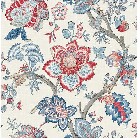 Lark Manor Aiyahna Floral Roll | Wayfair Entry Wallpaper, French Country Wallpaper, Construction Wallpaper, French Country Collections, Pattern Language, Wall Drawings, Thibaut Wallpaper, View Wallpaper, Commercial Wallpaper