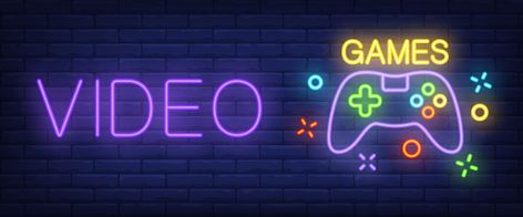 Gaming Banner 1024 X 576 Pixels, Youtube Banner Gaming, Banner Template Photoshop, Twitter Games, Game Logos, Video Game Logos, Game Banner, Neon Text, Dare Games