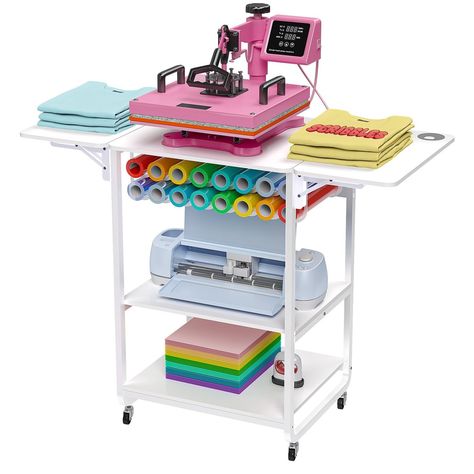 🔥 Revamp your DIY game with Crafit's 3 Tier Movable Heat Press Table! 💪 Say goodbye to clutter and hello to convenience with this foldable heat transfer machine stand, complete with a vinyl roll holder and heavy duty rolling metal workbench. 💯 Perfect for your sublimation transfer machine and printer, grab yours now for only £249.99! 😍 #DIYgoals #HeatPressTable #SublimationMachine #CraftingMadeEasy #OrganizationIsKey #ConvenienceAtItsFinest #CraftingEssentials #GetCreative #TransformYourSpace... Heat Press Table, Metal Workbench, Vinyl Roll Holder, Paranormal Equipment, Press Table, Craft Storage Solutions, Shirt Printer, Vinyl Roll, Printer Stands