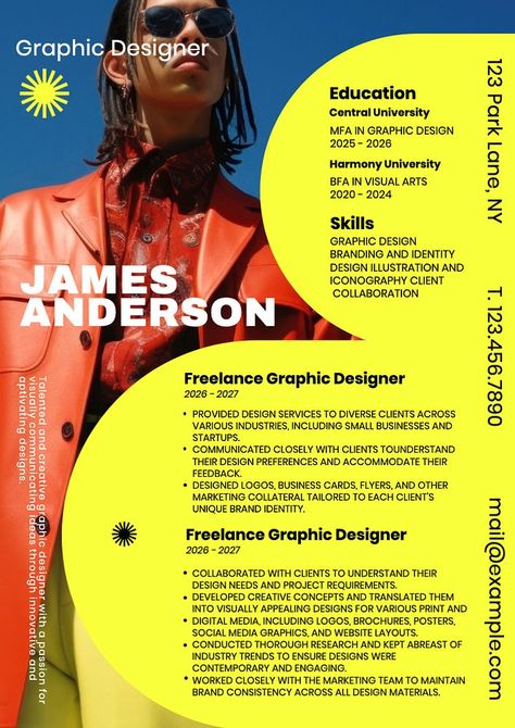 Cv Creative Design Ideas, Cv Graphic Design, Graphic Designer Ideas, Designer Resume Template, Graphic Designer Resume Template, Portfolio Moodboard, Creative Resume Design, Graphic Designer Resume, Designer Resume