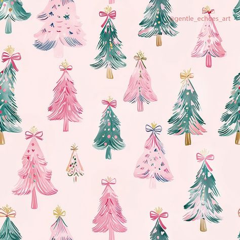 🎀🎄✨Embrace Feminine Magic This Holiday Season: Pink Christmas Collection This season, we’re embracing the gentle magic of feminine energy with our latest 🎀🎄Pink Christmas collection! Our Pink Christmas designs were born out of a love for all things dreamy and delicate. Each pink tree, each bow serves as a reminder that we can make the holidays our own—a space where femininity thrives and beauty flows effortlessly. 💕 I hope these patterns become the perfect canvas for you to craft moments of p... Canvas Decor Ideas, Pink Coquette Christmas, Pink Christmas Background, Pastel Home Decor, Coquette Christmas, Xmas Wallpaper, Pink Tree, Kawaii Christmas, Christmas Phone Wallpaper