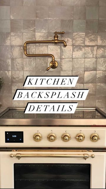 Olivia • LivvyLand on Instagram: "All our backsplash details in one video!😉 Sharing answers to all the FAQs: tile color, grout, spacing, etc. (ps. No filters on these videos so you can really see the tile color variation beauty!✨). We ordered our Zellige tile from @riadtile and it is truly the dreamiest, highly recommend!!😍There was never a doubt about what backsplash I wanted for the kitchen, it was always going to be Zellige and the Natural White color couldn’t be more perfect.✨It’s subtle y Tile Above Oven, No Grout Backsplash Kitchen, Chloe Tile Kitchen Backsplash, No Grout Backsplash, Zellige Tile Kitchen Backsplash, Color Grout, Tile Color, White Backsplash, Zellige Tile