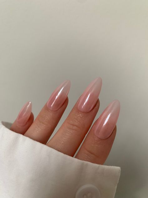 Pink Glazed Donut, Hailey Bieber Nails, Bieber Nails, Shape Chart, Glazed Donut, Nails Salon, Donut Glaze, Dream Design, Nail Sizes