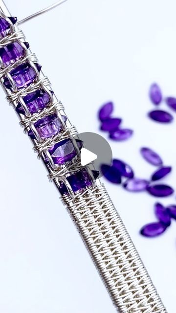 Wire Art Tutorials on Instagram: "I think I need a coffee break now… it took so long to set these extra small amethyst gems, and at least another 20 will come… My eyes already hurt 😂 I’m practicing patience for sure. What was the smallest stone you worked with and how long did it take to complete your setting?

#amethyst #amethystjewelry #handmadejewellery #finejewelry #jewelrydesigner #stepbystepart #designerjewelry #designerjewellery" Wire Wrapping Stones Tutorial, Practicing Patience, Wrapping Stones, Wire Wrapping Techniques, Jewelry Designing, Wire Wrapping Stones, Amethyst Gem, Amethyst Jewelry, Wire Art