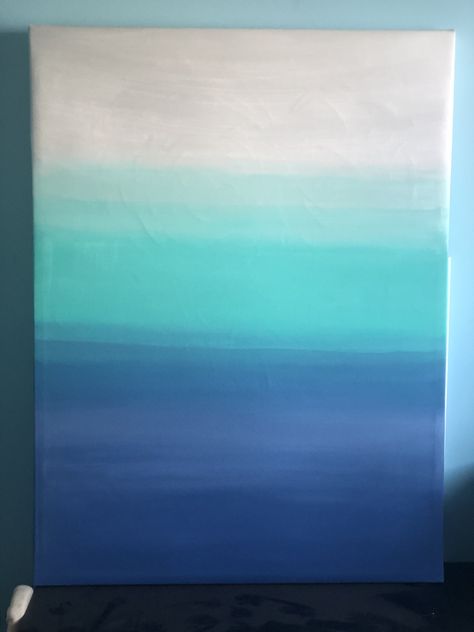 Ombre Painting Ideas, Ombre Art Canvas, Ombre Canvas Painting, Ombre Painting, Painting Ideas Canvas, Hall Painting, Fraternity Coolers, Ombre Art, Ombre Paint