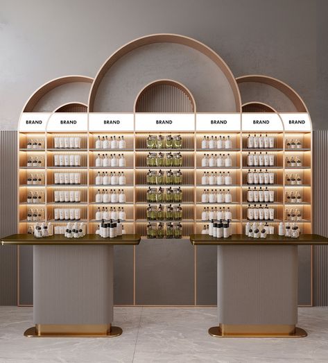 Perfume Boutique Design :: Behance Perfume Boutique Interior Design, Pharmacy Design Interior Modern, Perfume Store Interior Design, Perfume Shop Design, Perfume Shop Interior Design, Modern Boutique Interior, Botique Interiors Ideas, Perfume Boutique, Small Shop Interior